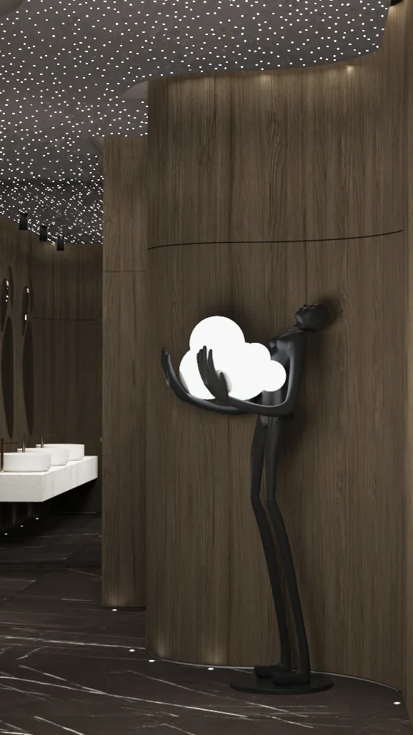 Randare interior — spațiu sală evenimente